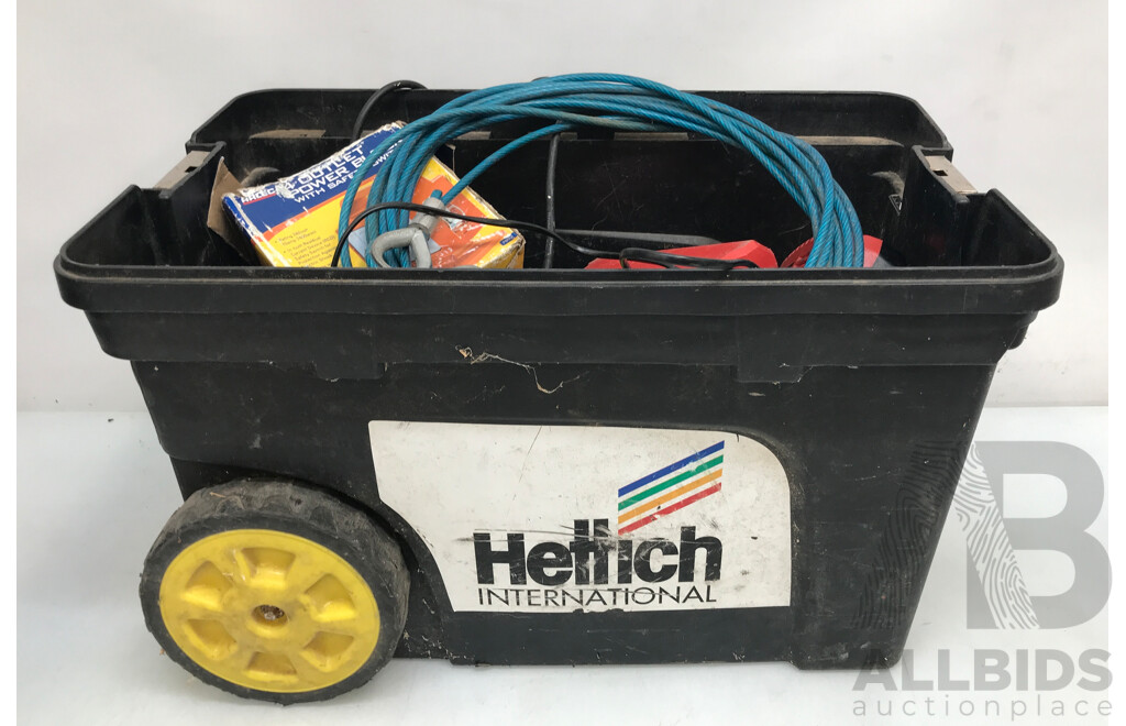 Portable Rolling Tool Box with Various Tools and Sets