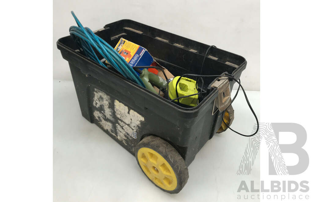 Portable Rolling Tool Box with Various Tools and Sets