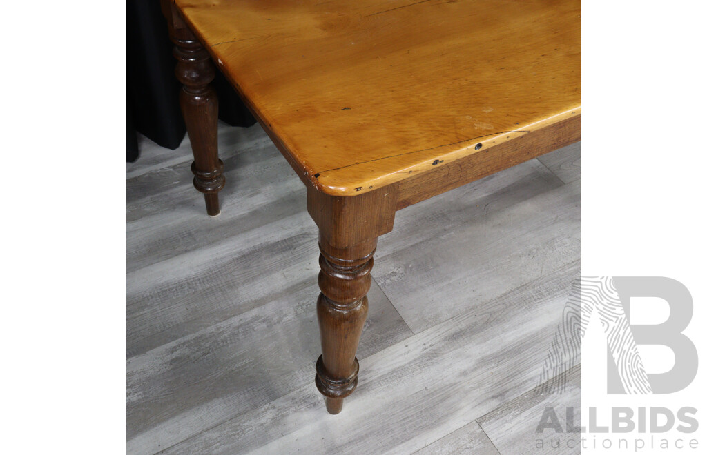 Antique Birdseye Huon Pine Kitchen Table