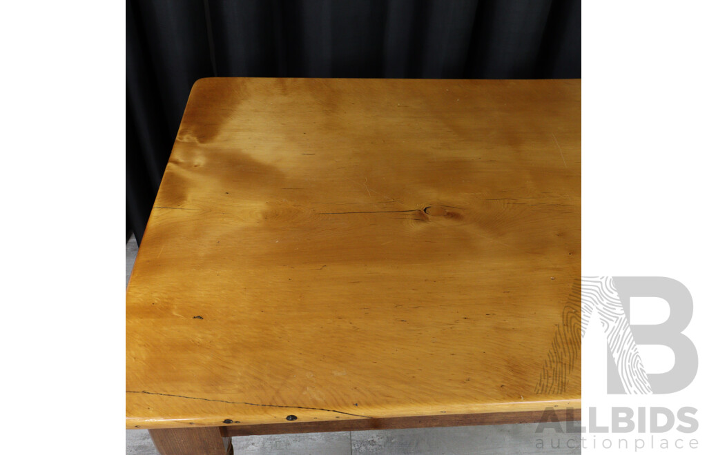 Antique Birdseye Huon Pine Kitchen Table