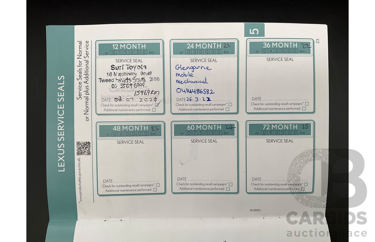 05/2019 Lexus IS300h Luxury Hybrid AVE30R (RWD) 4d Sedan Titanium Silver Metallic 2.5L - Hybrid