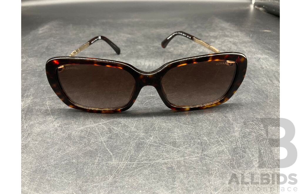 Pearl Square 5427-H-A Tortoise 56-17 Branded CHANEL Sunglasses - ORP $799