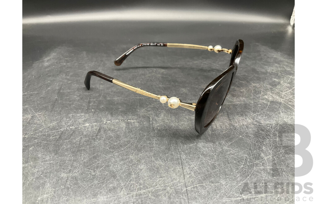 Pearl Square 5427-H-A Tortoise 56-17 Branded CHANEL Sunglasses - ORP $799