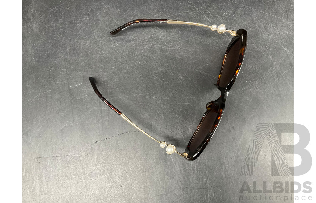 Pearl Square 5427-H-A Tortoise 56-17 Branded CHANEL Sunglasses - ORP $799