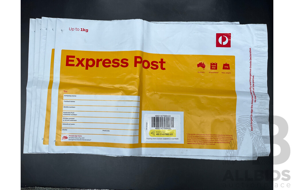 PARLUX Hair Dryer Pink, 2x Candle, Kmart Shirt and 5x Expres Post Prepaid Satchels - Lot of 9