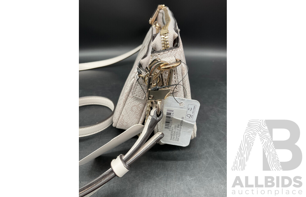 GUESS White Logo NOELLE Mini Double Crossbody Pouch Bag - ORP $159