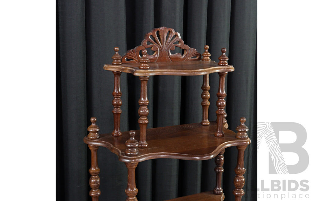 Reproduction Five Tier Mahogany What Not