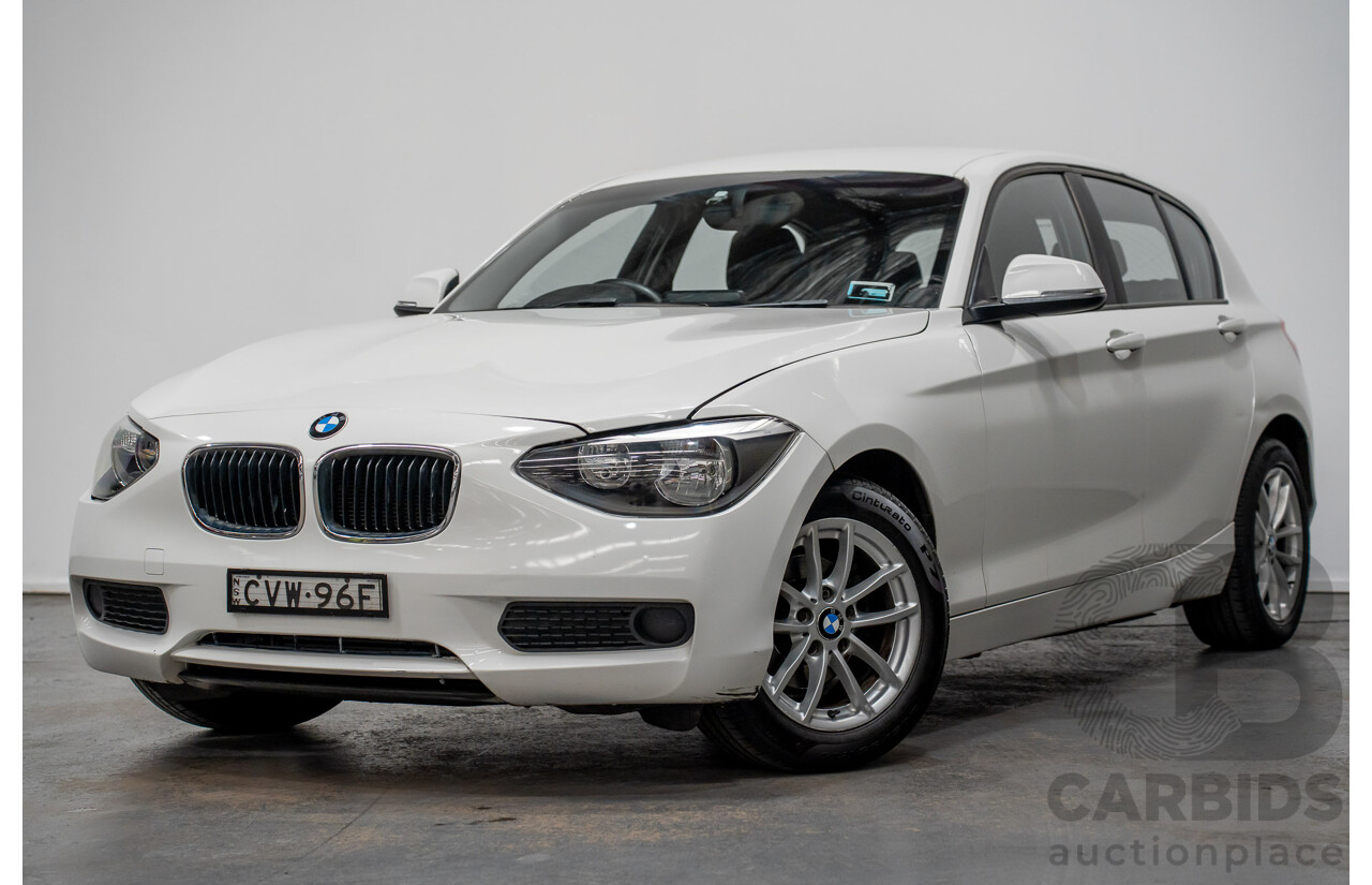 10/2014 BMW 116i SPORT LINE RWD F20 MY13 5D Hatchback White Turbo1.6L