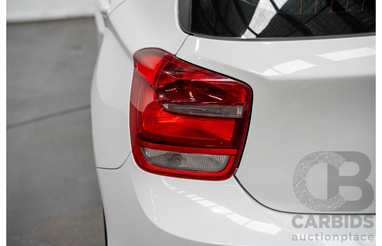 10/2014 BMW 116i SPORT LINE RWD F20 MY13 5D Hatchback White Turbo1.6L