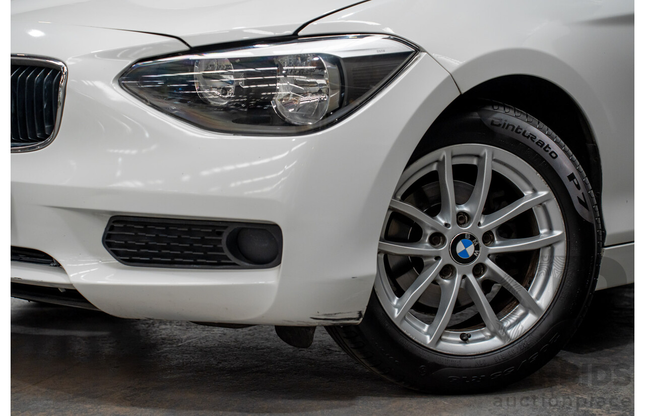 10/2014 BMW 116i SPORT LINE RWD F20 MY13 5D Hatchback White Turbo1.6L
