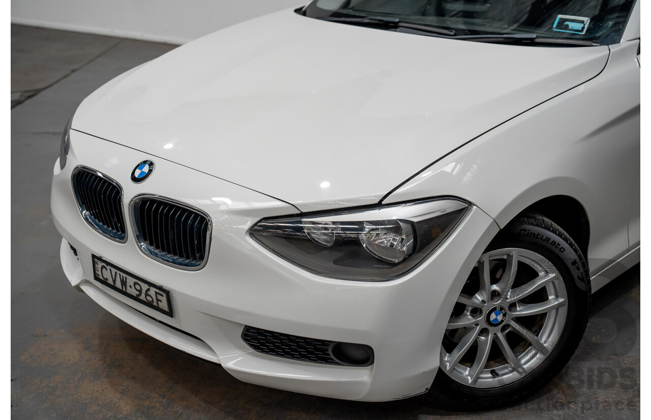 10/2014 BMW 116i SPORT LINE RWD F20 MY13 5D Hatchback White Turbo1.6L