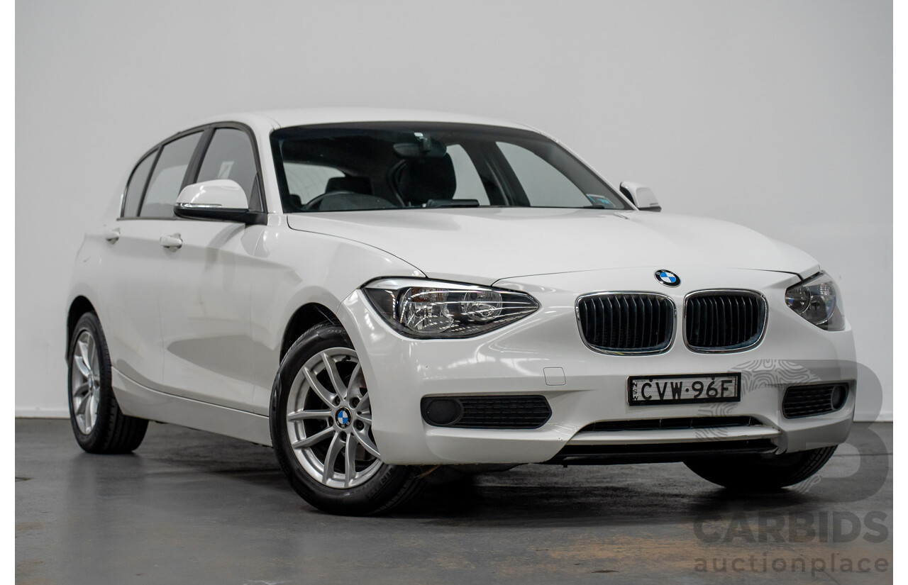 10/2014 BMW 116i SPORT LINE RWD F20 MY13 5D Hatchback White Turbo1.6L