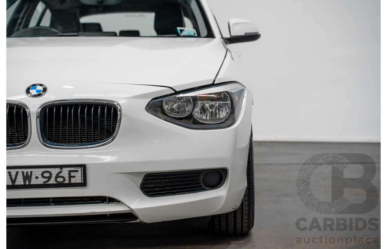 10/2014 BMW 116i SPORT LINE RWD F20 MY13 5D Hatchback White Turbo1.6L