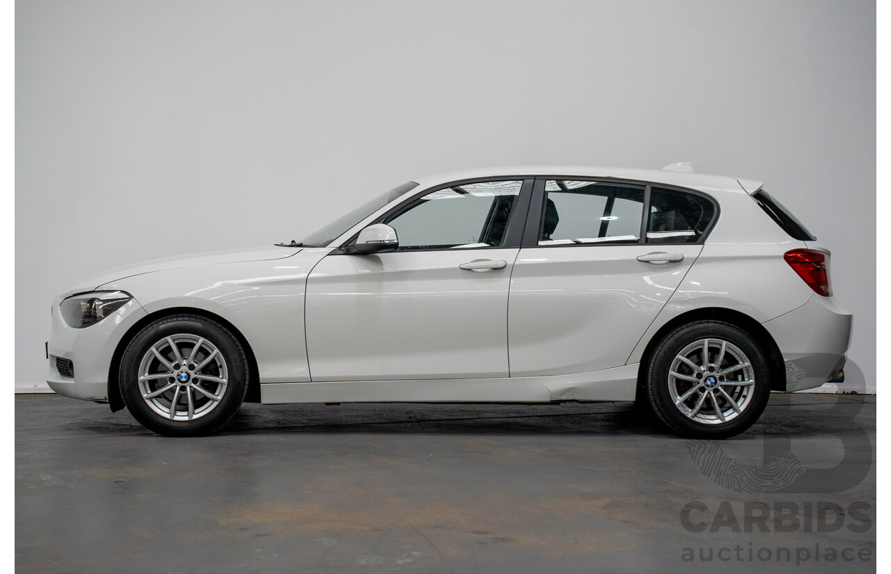 10/2014 BMW 116i SPORT LINE RWD F20 MY13 5D Hatchback White Turbo1.6L