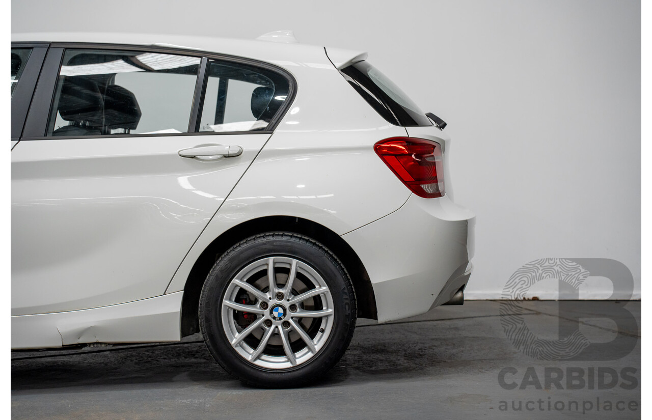 10/2014 BMW 116i SPORT LINE RWD F20 MY13 5D Hatchback White Turbo1.6L