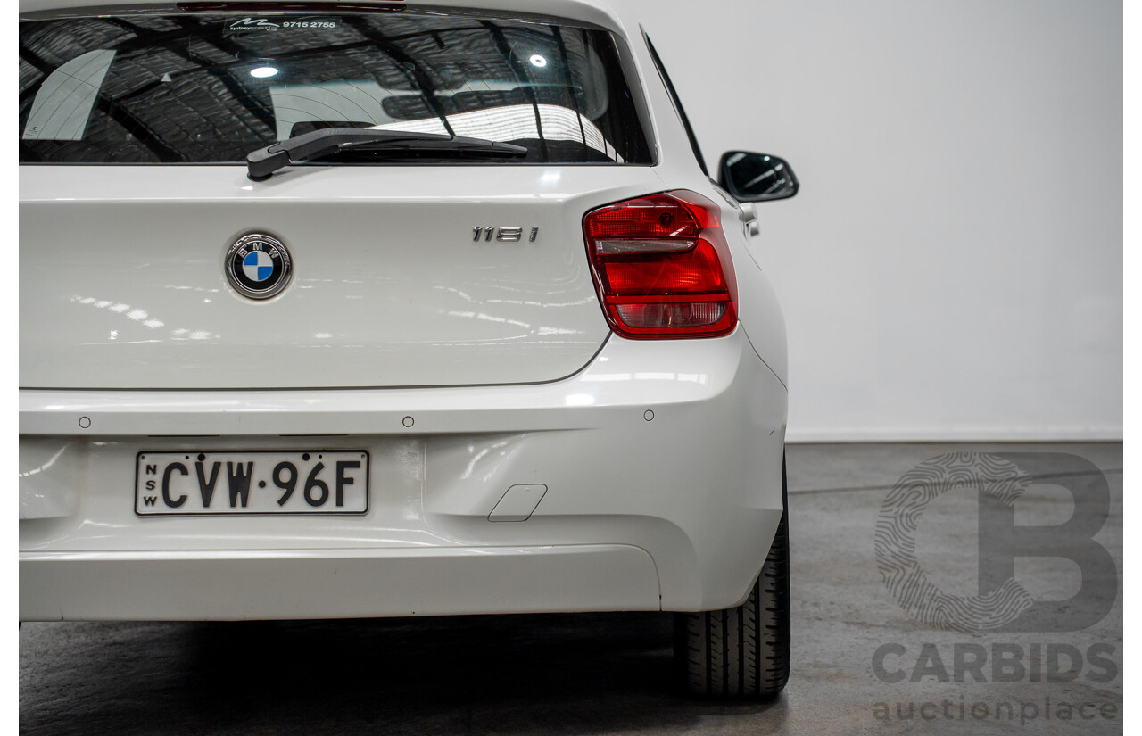 10/2014 BMW 116i SPORT LINE RWD F20 MY13 5D Hatchback White Turbo1.6L