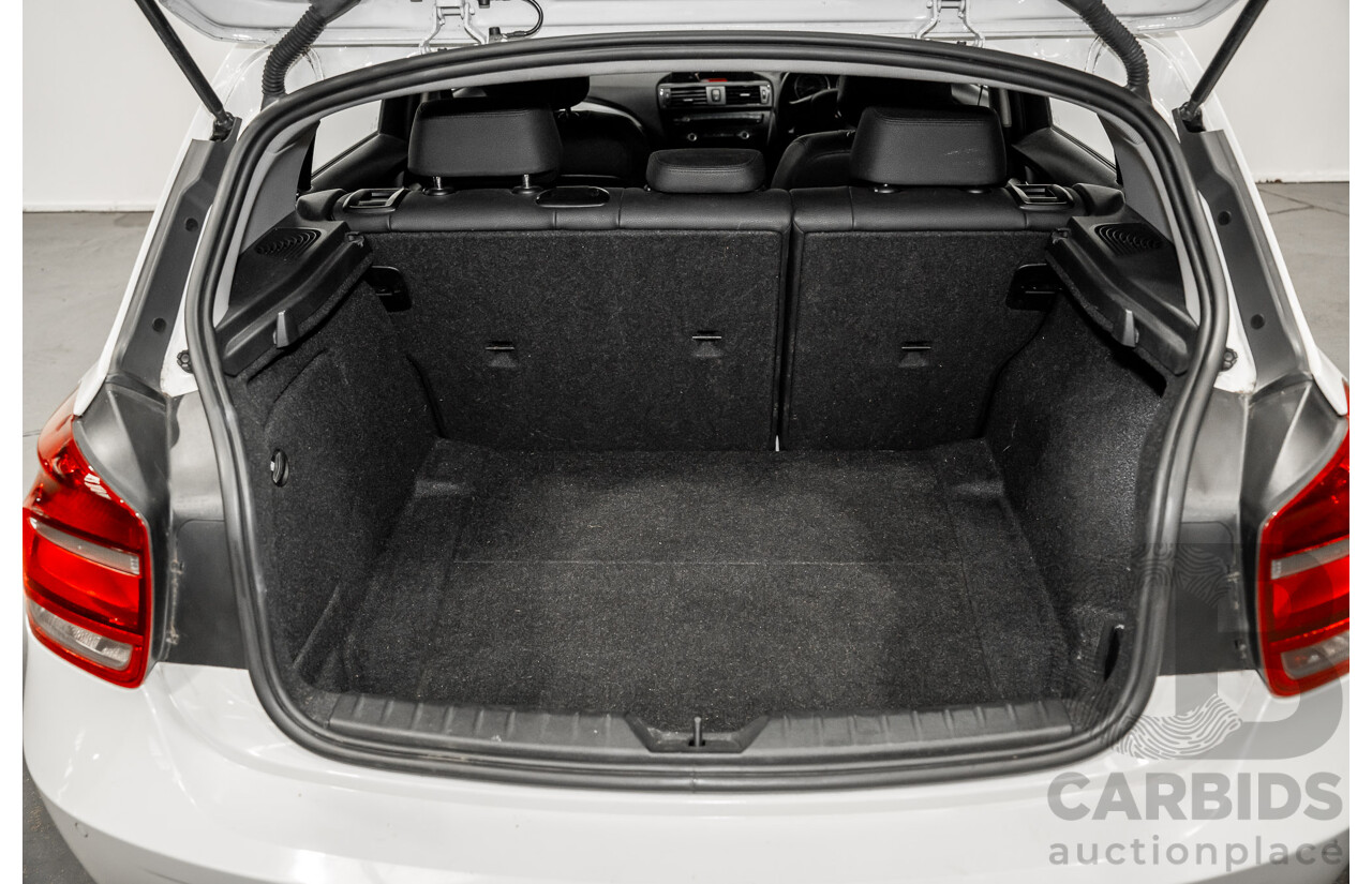 10/2014 BMW 116i SPORT LINE RWD F20 MY13 5D Hatchback White Turbo1.6L