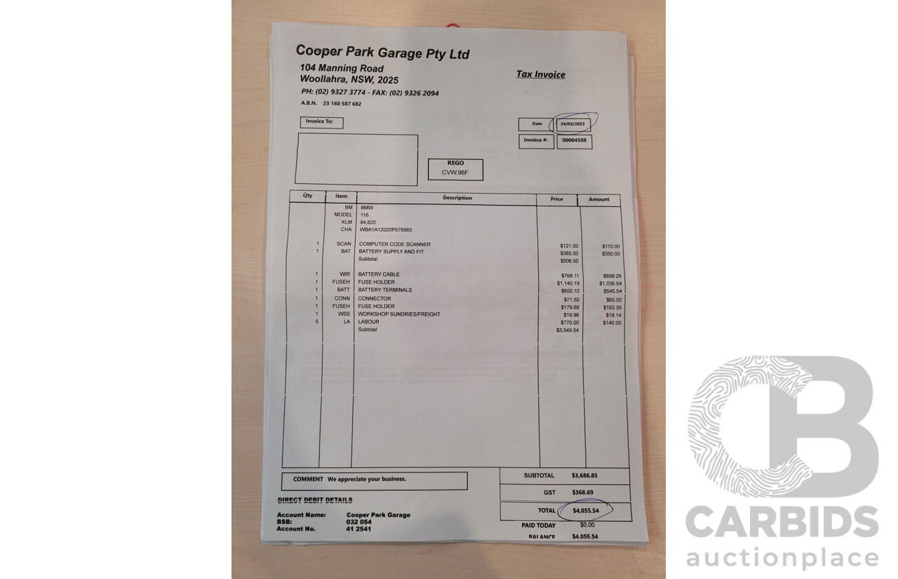 10/2014 BMW 116i SPORT LINE RWD F20 MY13 5D Hatchback White Turbo1.6L