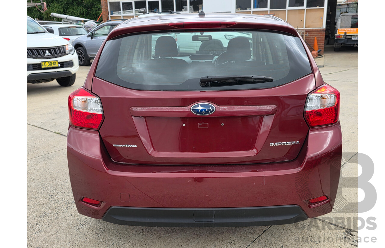 5/2015 Subaru Impreza 2.0i (awd) MY15 5d Hatchback Red 2.0L