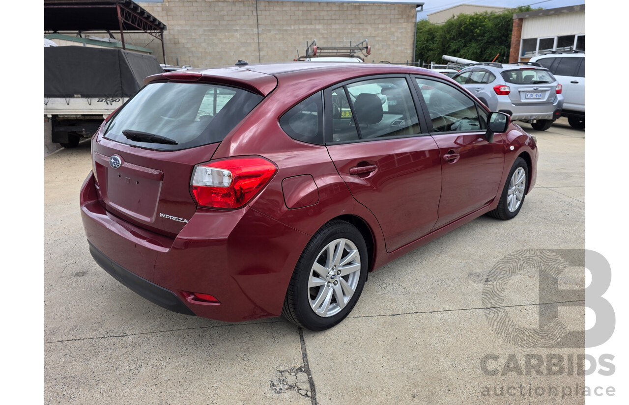 5/2015 Subaru Impreza 2.0i (awd) MY15 5d Hatchback Red 2.0L