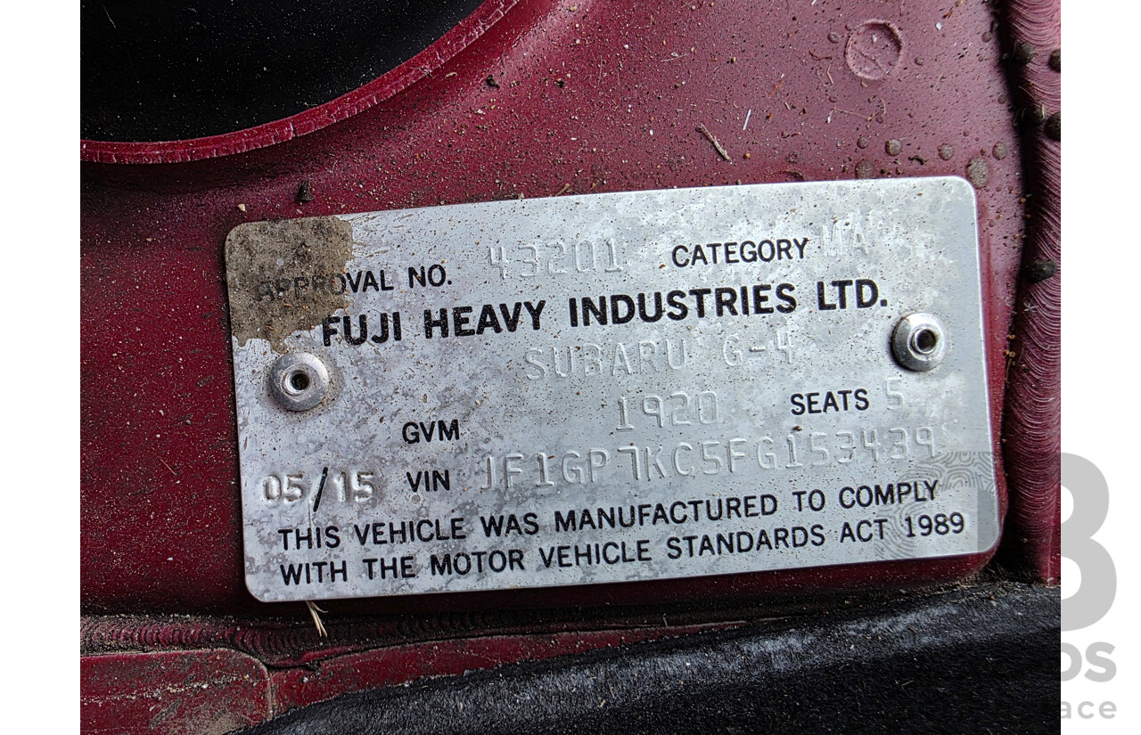 5/2015 Subaru Impreza 2.0i (awd) MY15 5d Hatchback Red 2.0L