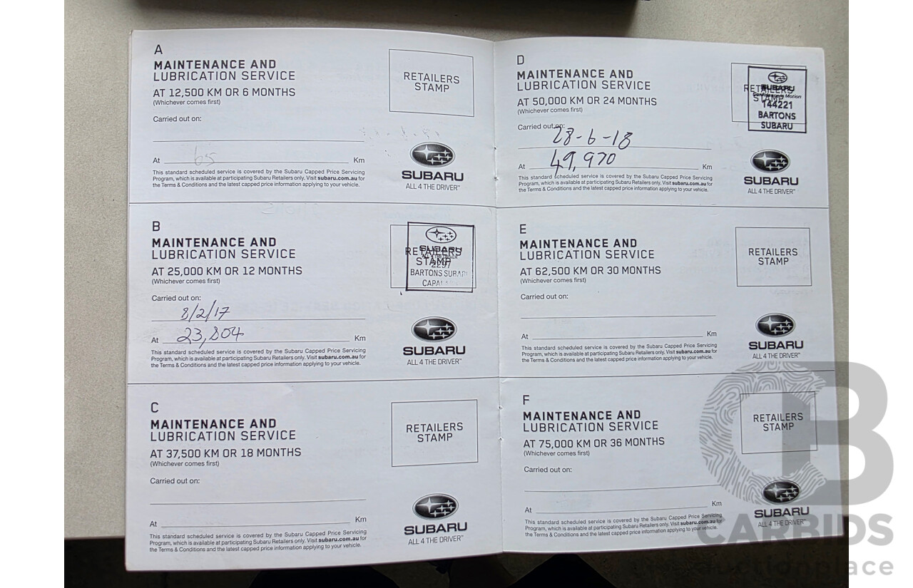 5/2015 Subaru Impreza 2.0i (awd) MY15 5d Hatchback Red 2.0L