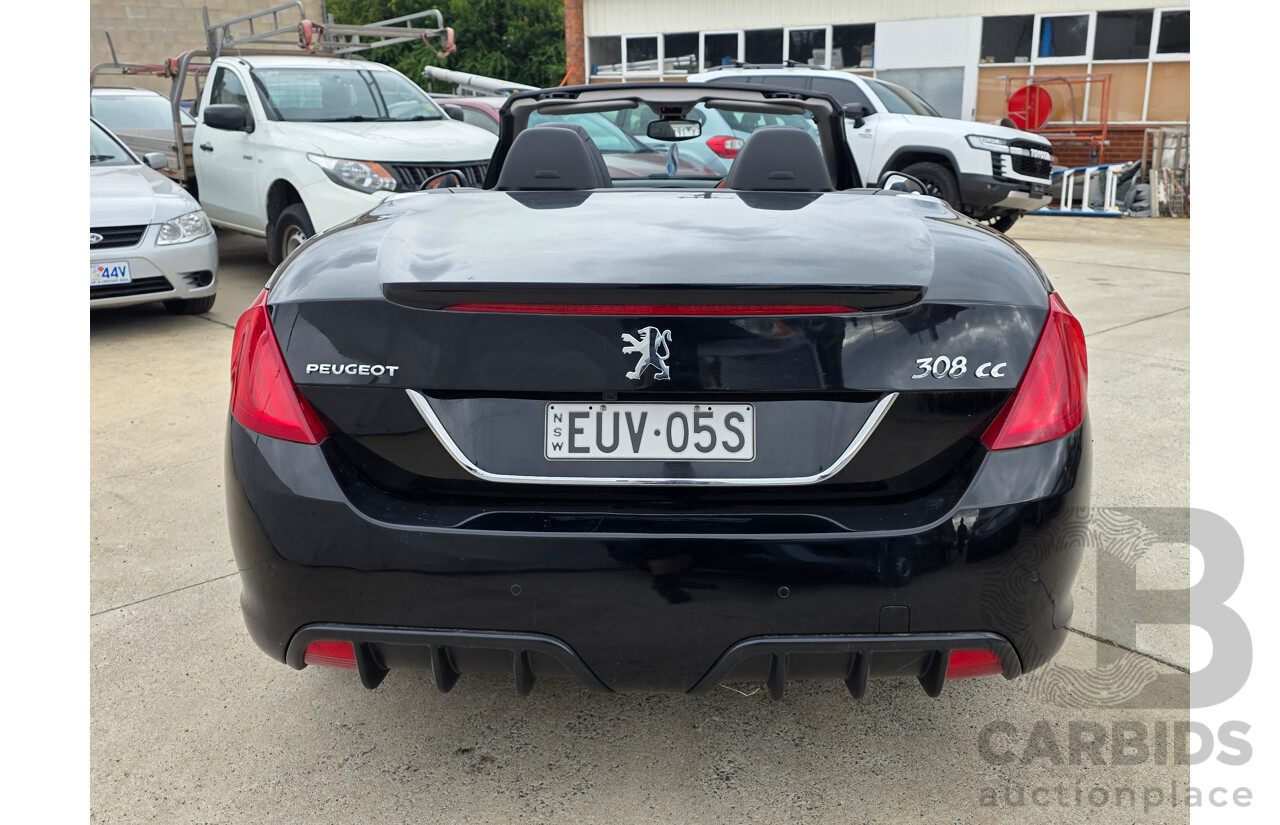 9/2009 Peugeot 308 CC  2d Cabriolet Black Turbo 1.6L