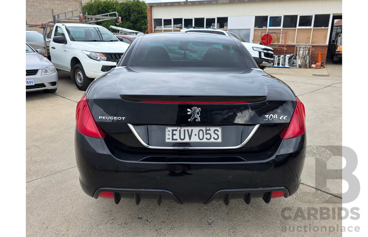 9/2009 Peugeot 308 CC  2d Cabriolet Black Turbo 1.6L