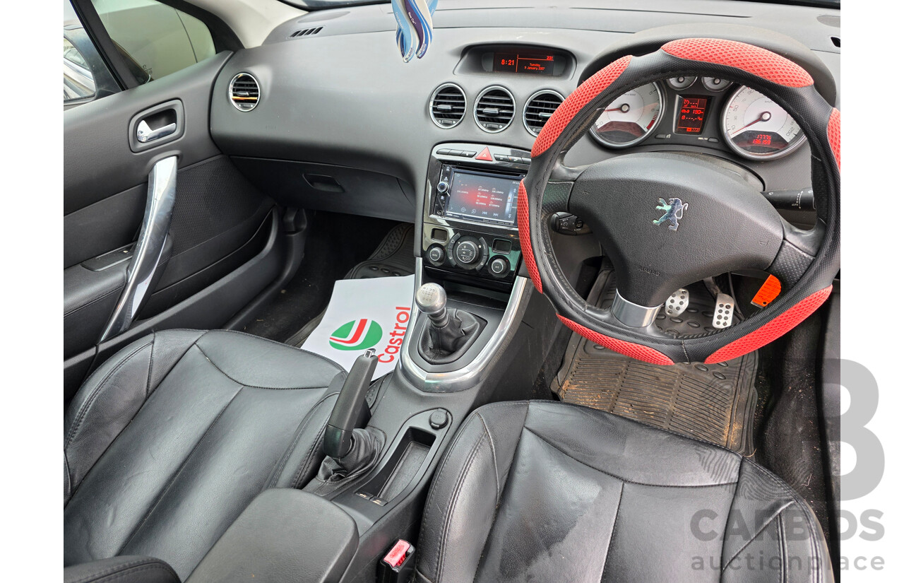 9/2009 Peugeot 308 CC  2d Cabriolet Black Turbo 1.6L