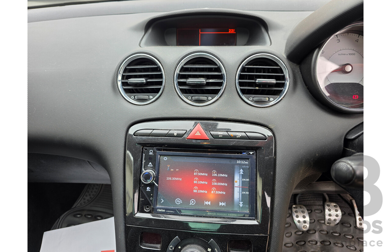 9/2009 Peugeot 308 CC  2d Cabriolet Black Turbo 1.6L