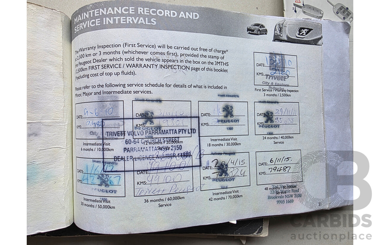 9/2009 Peugeot 308 CC  2d Cabriolet Black Turbo 1.6L