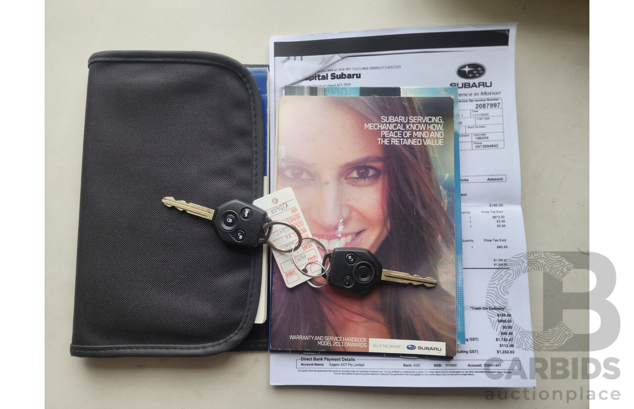 10/2012 Subaru XV 2.0i  4d Wagon Silver 2.0L