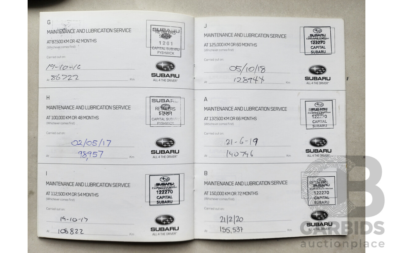 10/2012 Subaru XV 2.0i  4d Wagon Silver 2.0L