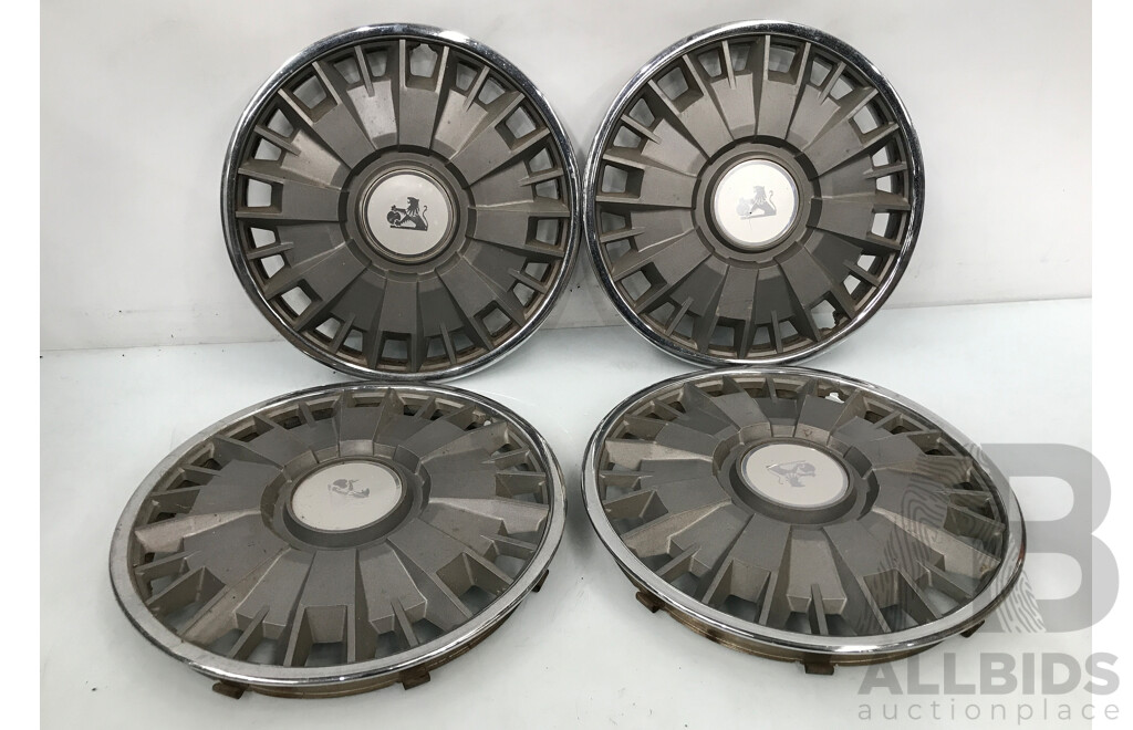 Holden Commodore 14 Inch Hub Caps and Vintage Mar's Collectible Biscuit Tins