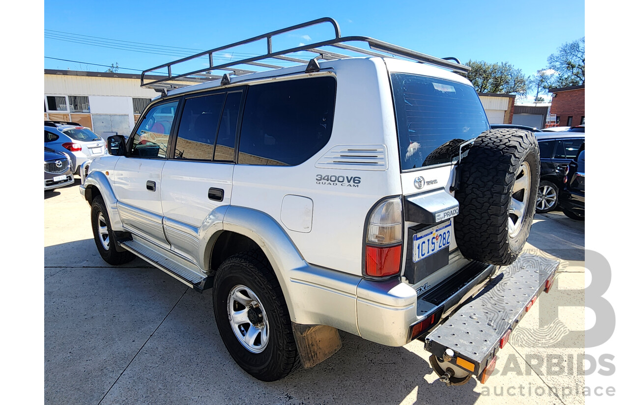 10/2001 Toyota Landcruiser Prado GXL (4x4) VZJ95R 4d Wagon White 3.4L