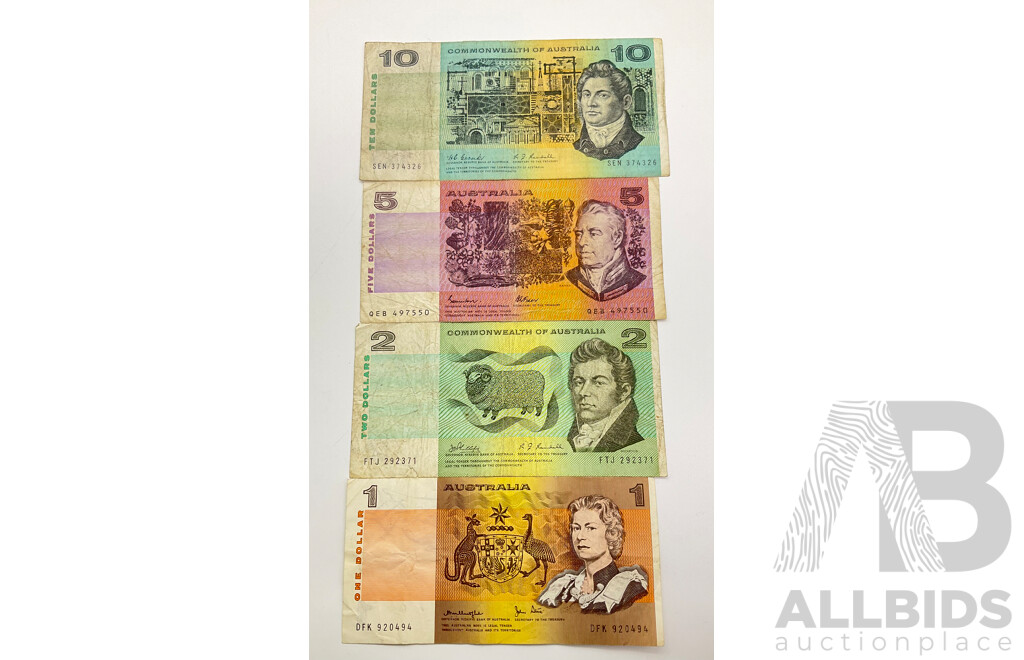 Four Australian Early Decimal Notes.