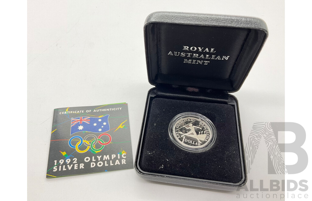 Australian RAM 1992 Olympics Silver $1 Dollar Coin.