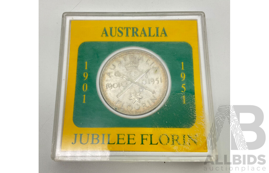 Australian 1951 Jubilee Florin