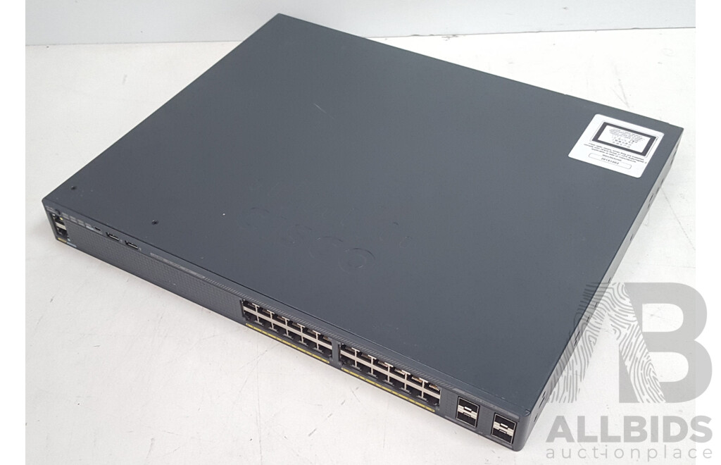 Cisco (WS-C2960X-24PS-L V02) Catalyst 2960-X Series 24-Port Gigabit PoE+ Switch