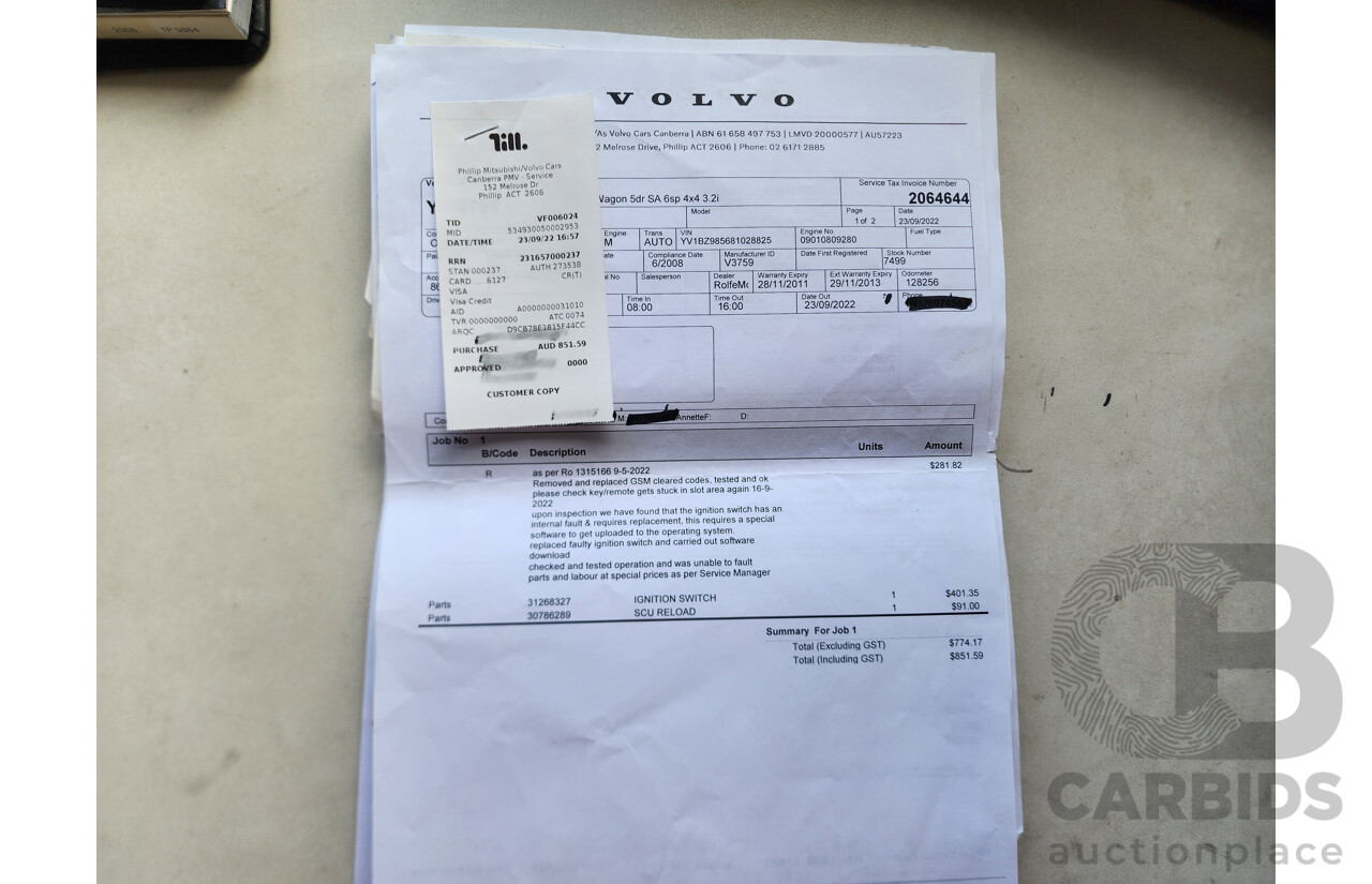 6/2008 Volvo Xc70 3.2 BZ 4d Wagon Bronze 3.2L