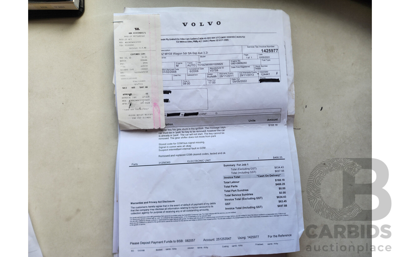 6/2008 Volvo Xc70 3.2 BZ 4d Wagon Bronze 3.2L