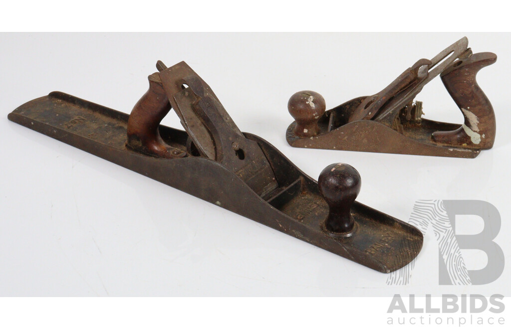 Vintage Wooden Tool Trunk with Selection Tools Including Swedish Chisels, Stanley Planes Including Number 7 and More