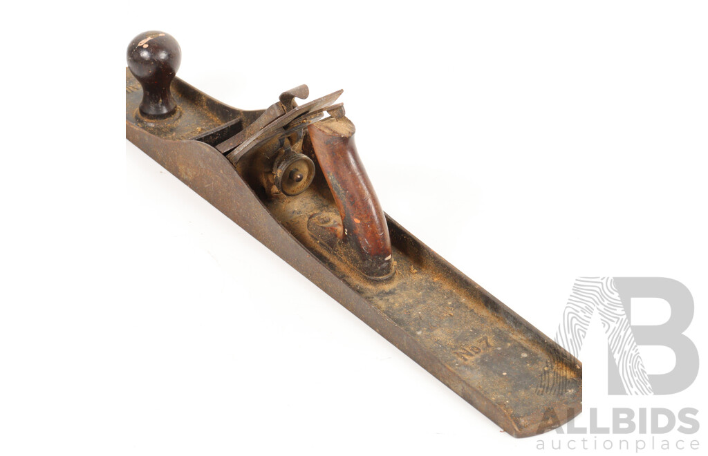 Vintage Wooden Tool Trunk with Selection Tools Including Swedish Chisels, Stanley Planes Including Number 7 and More