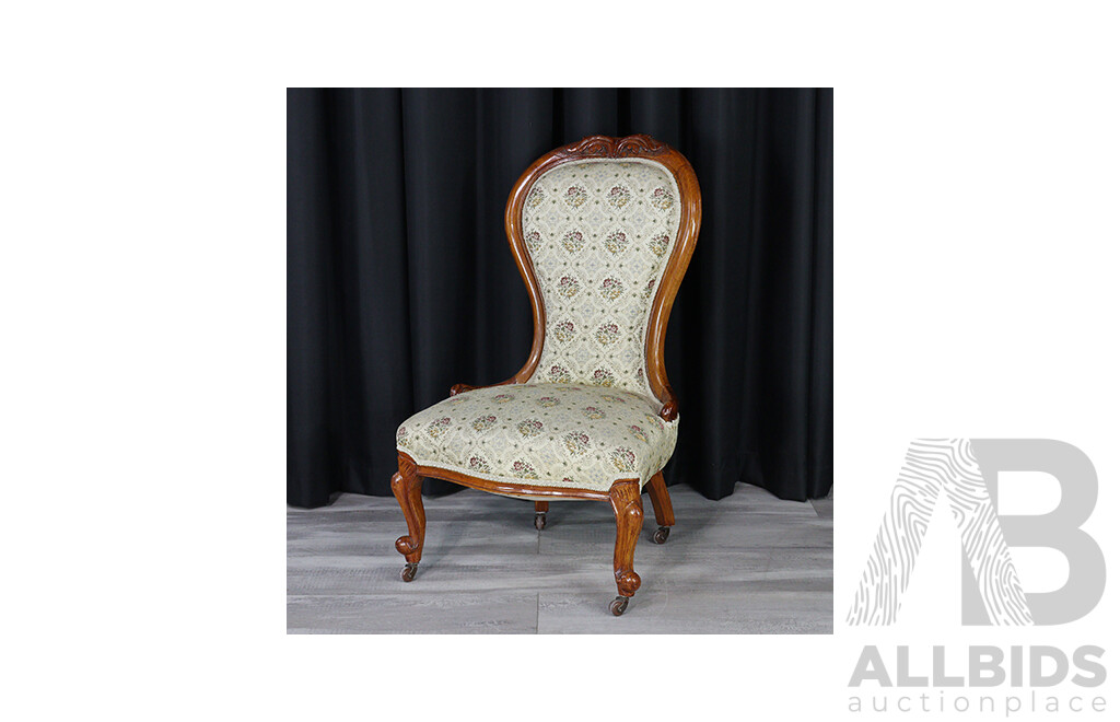 Victorian Mahogany Grandmother Chair