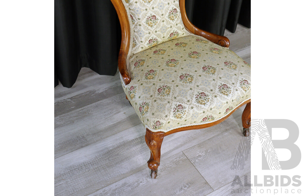 Victorian Mahogany Grandmother Chair