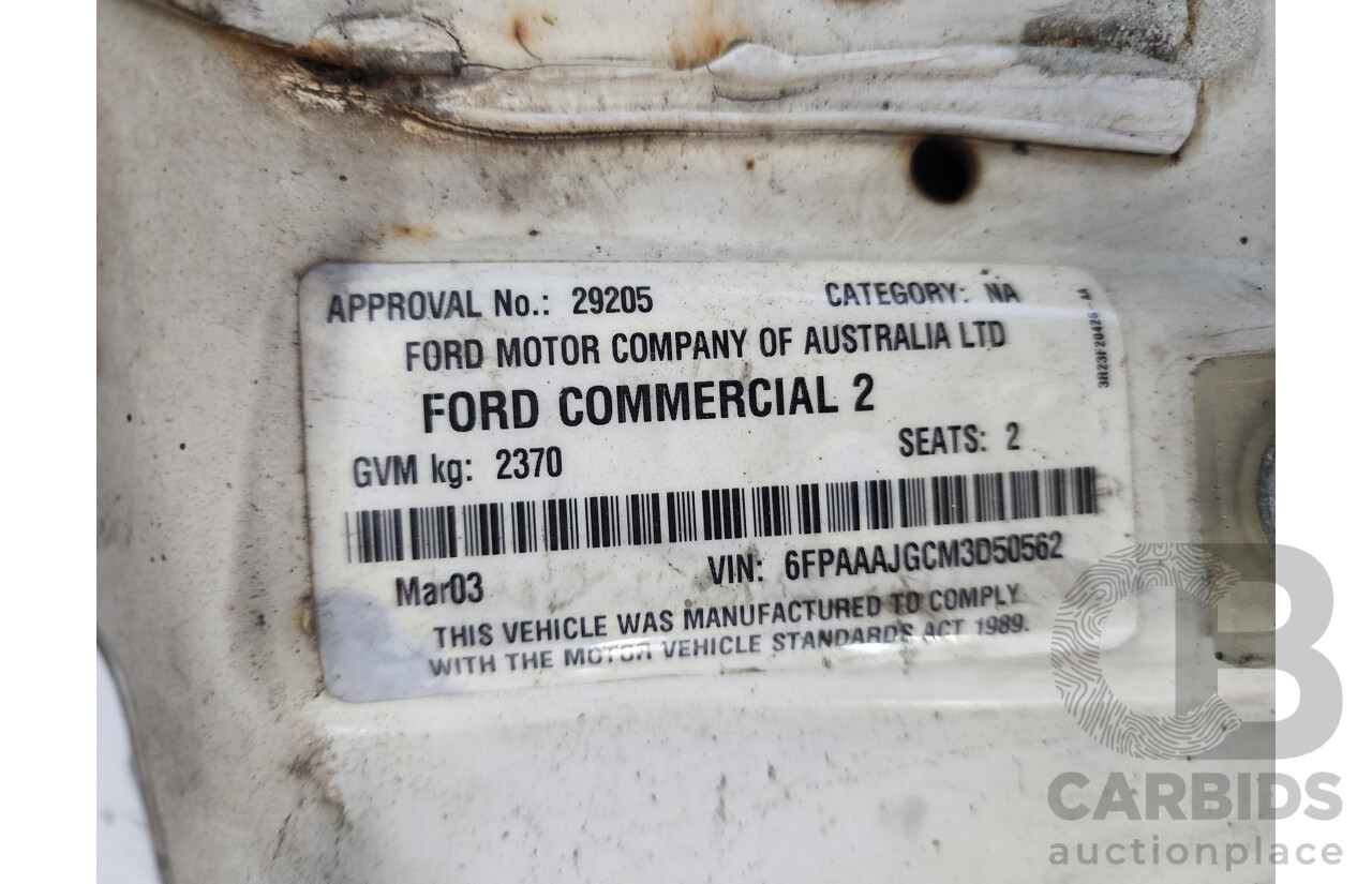 3/2003 Ford Falcon XR6 BA Utility White 4.0L