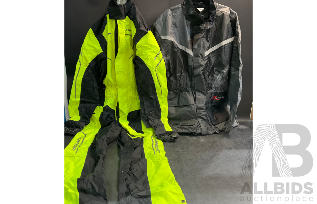 RJAYS Jacket & DRIRIDER Waterproof Rain Suit - Size XS - Lot of 2