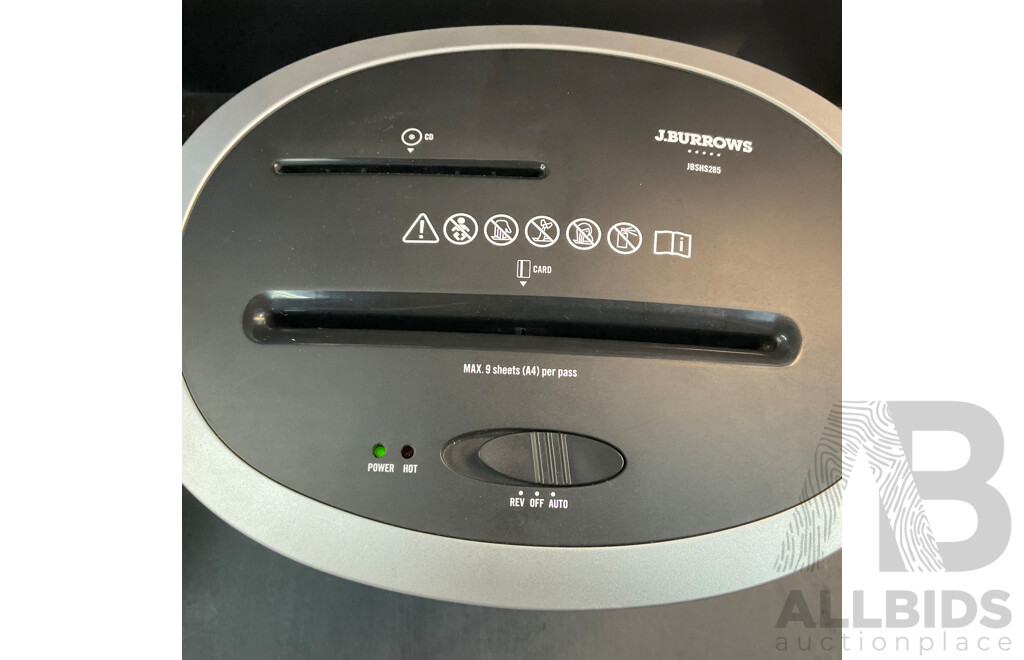 J.BURROWS JBSHS285 Paper Shredder