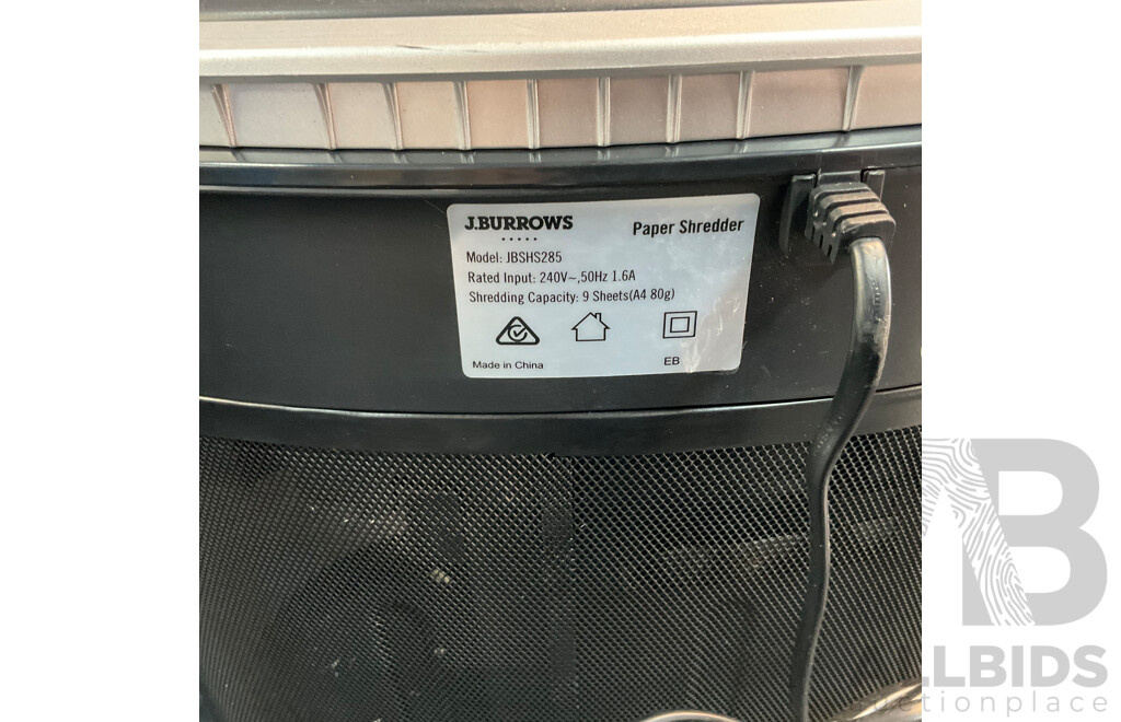 J.BURROWS JBSHS285 Paper Shredder