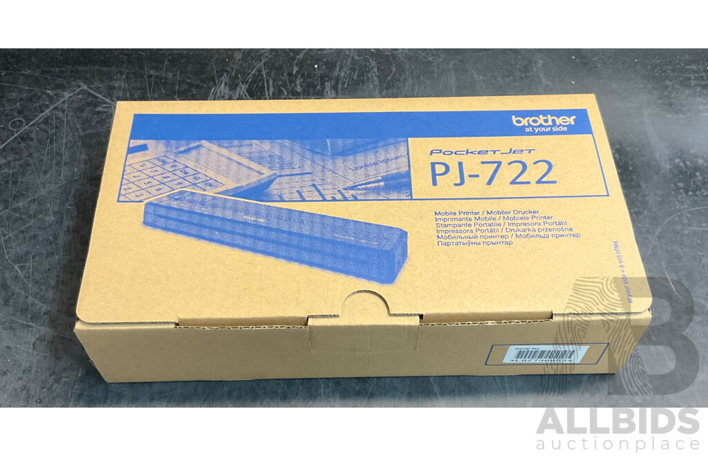 BROTHER Pocket Jet PJ-722 Mobile Printer ( USB Connectivity ) - Lot of 5 - ORP$ 1,840
